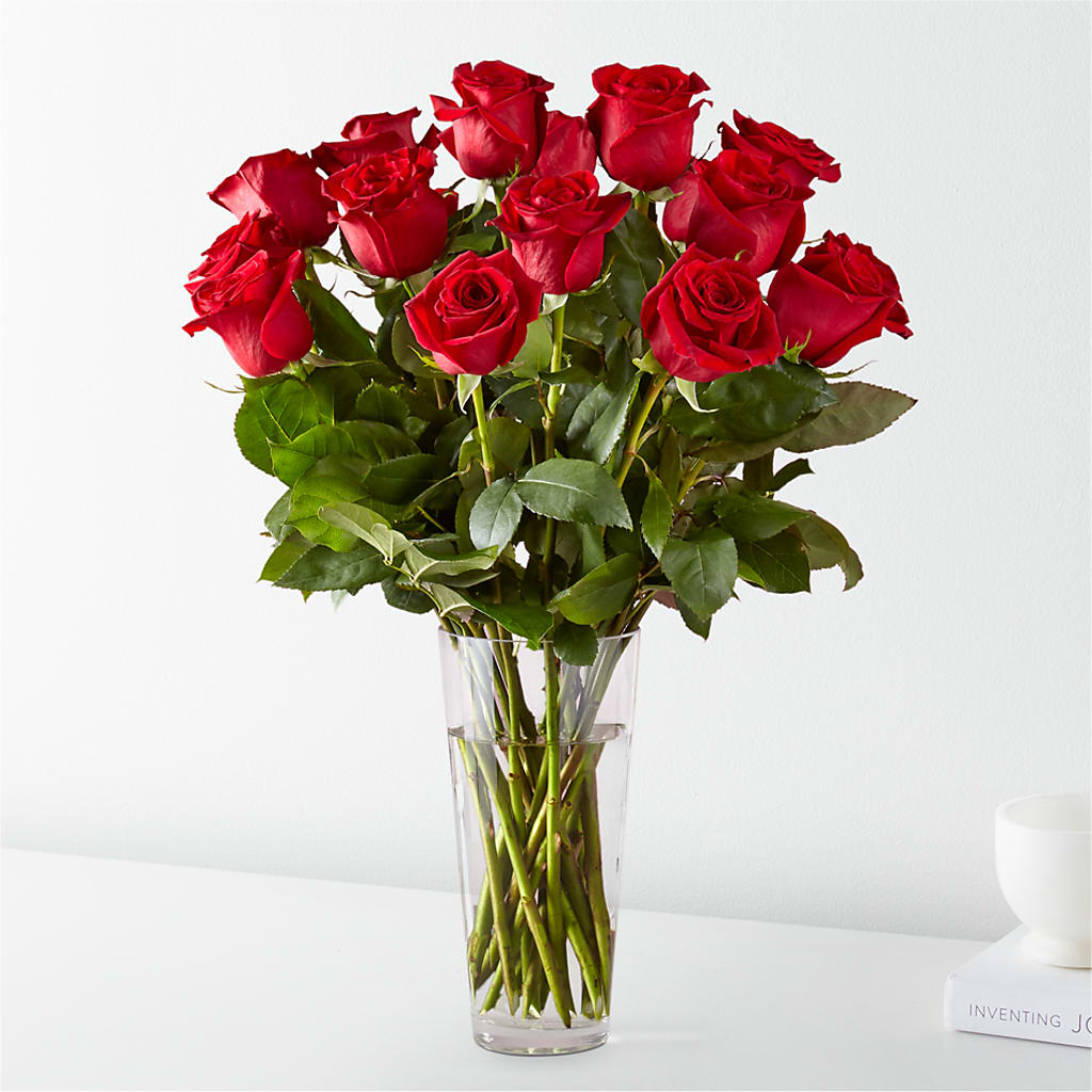Long Stem Red Rose Bouquet – Guilles Flower Shop And Catering, San Jose CA