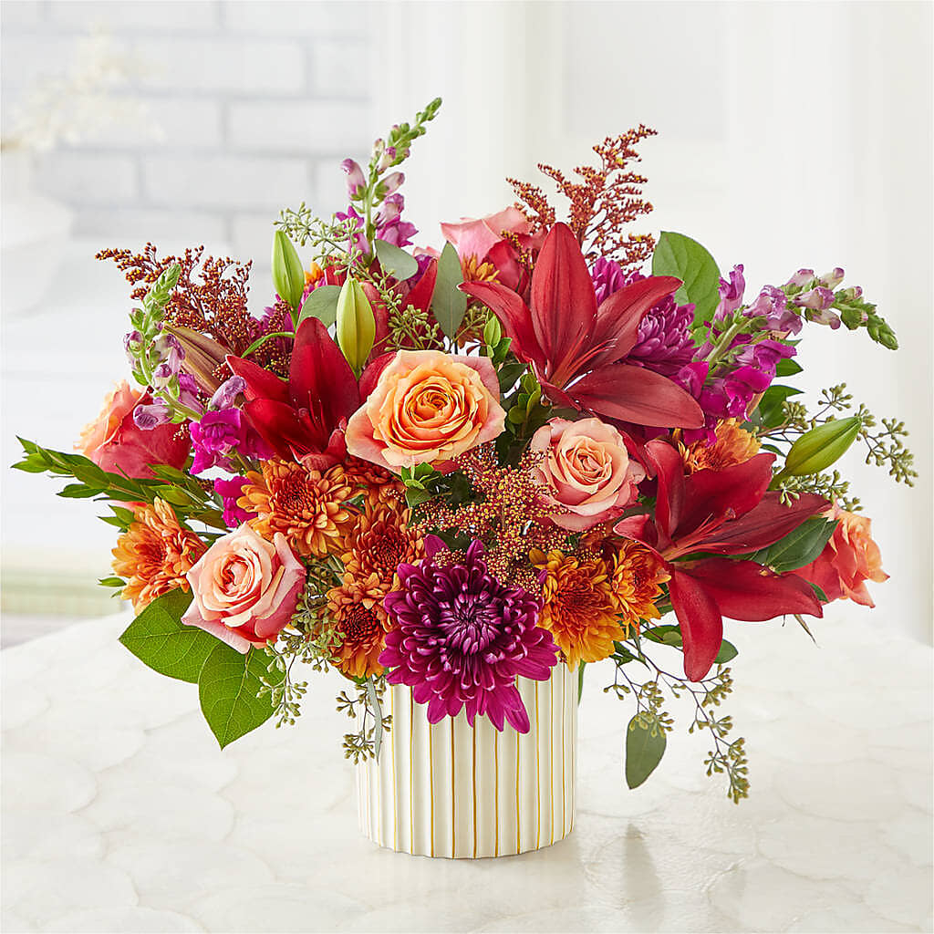 Burgundy Landscape Bouquet – Guilles Flower Shop And Catering, San Jose CA