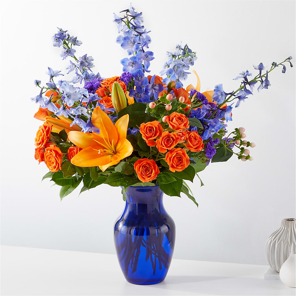 Radiant Citrus Bouquet – Guilles Flower Shop And Catering, San Jose CA
