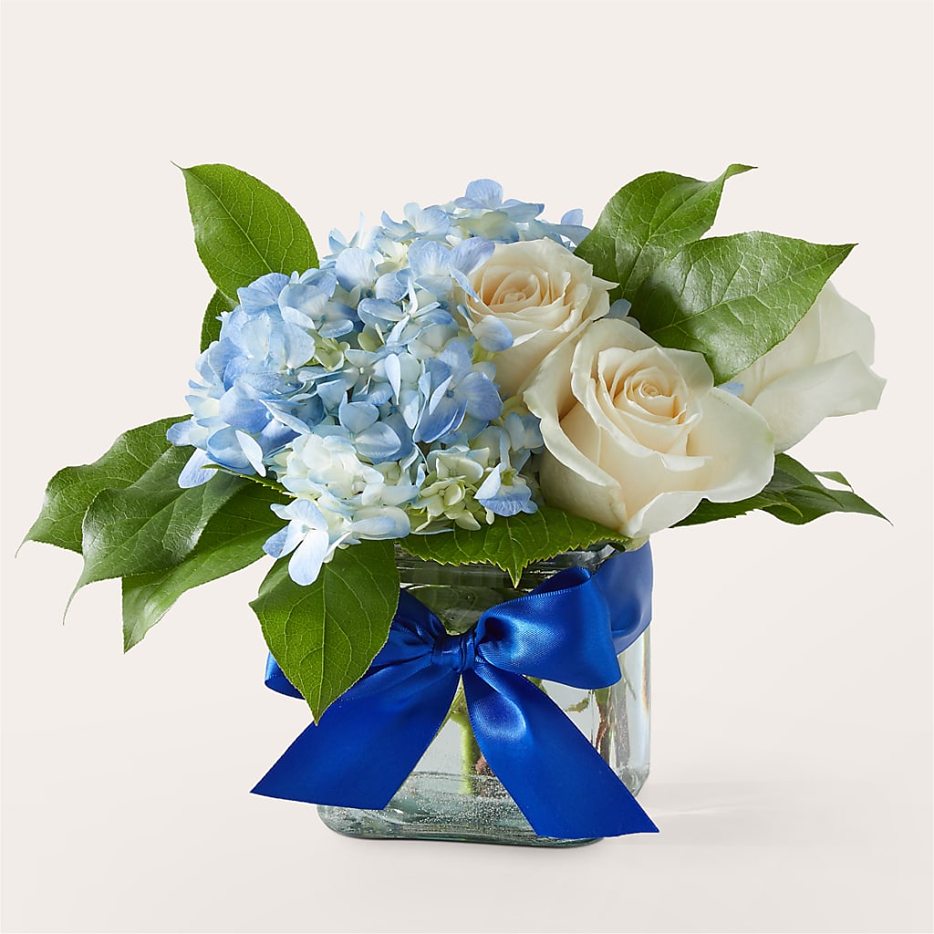 Sky Blue Delight Bouquet – Guilles Flower Shop And Catering, San Jose CA