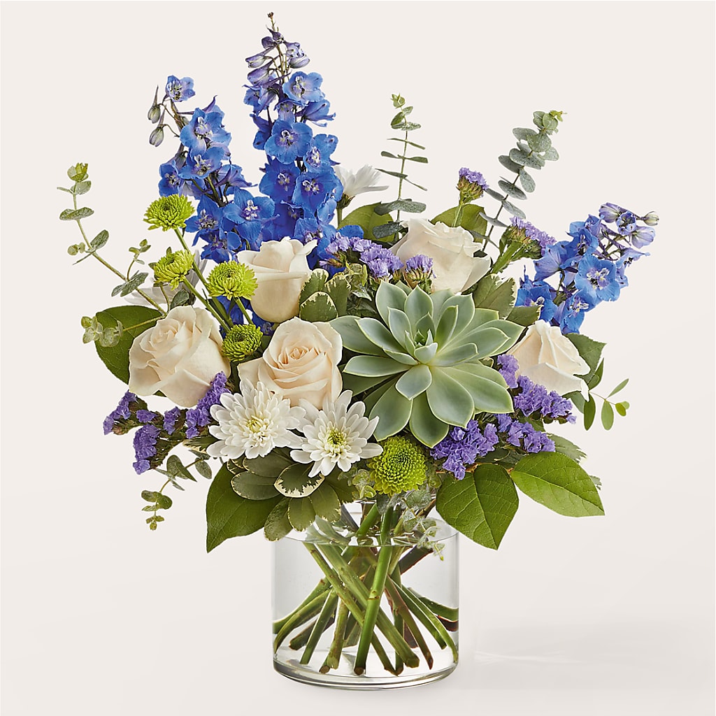 Cerulean Waves Bouquet – Guilles Flower Shop And Catering, San Jose CA