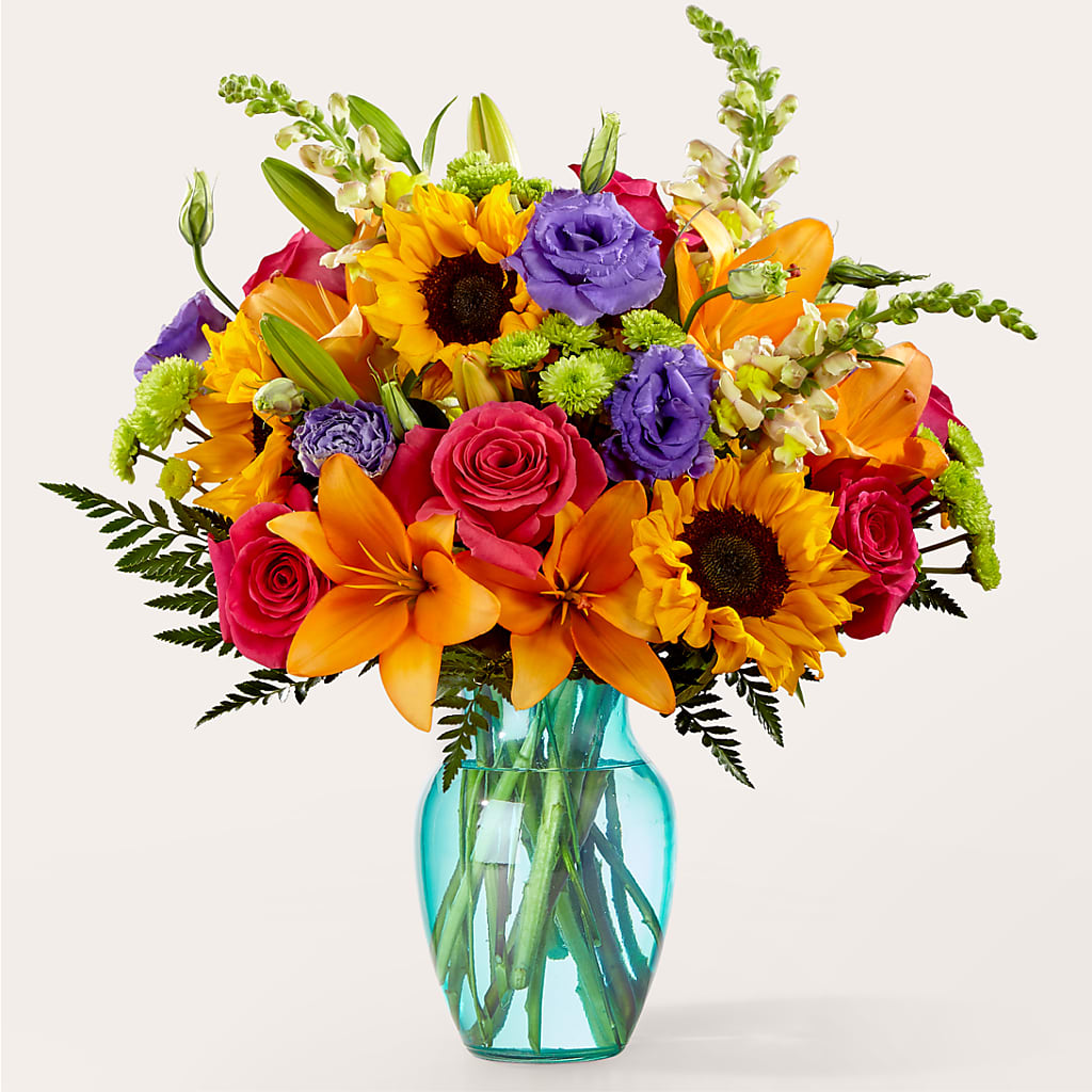 Double Rainbow Bouquet – Guilles Flower Shop And Catering, San Jose CA