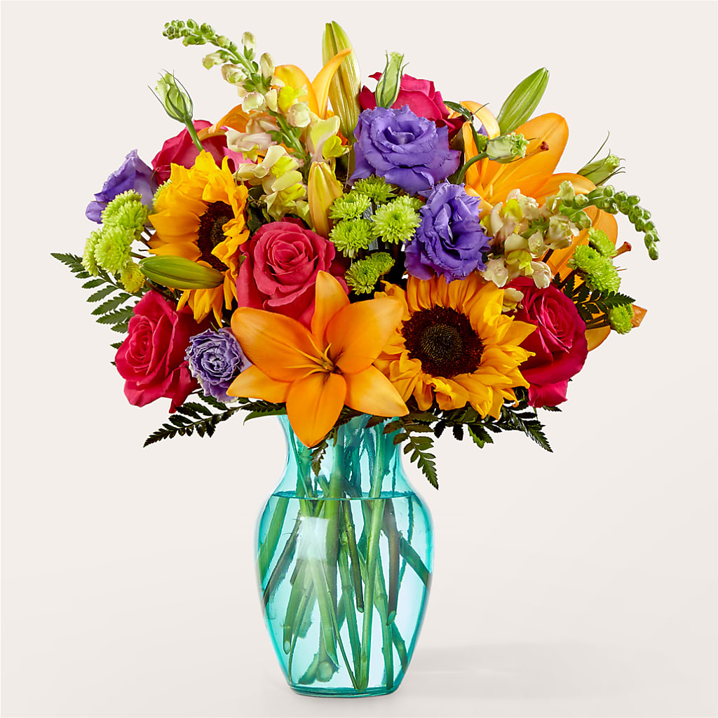 Double Rainbow Bouquet – Guilles Flower Shop And Catering, San Jose CA