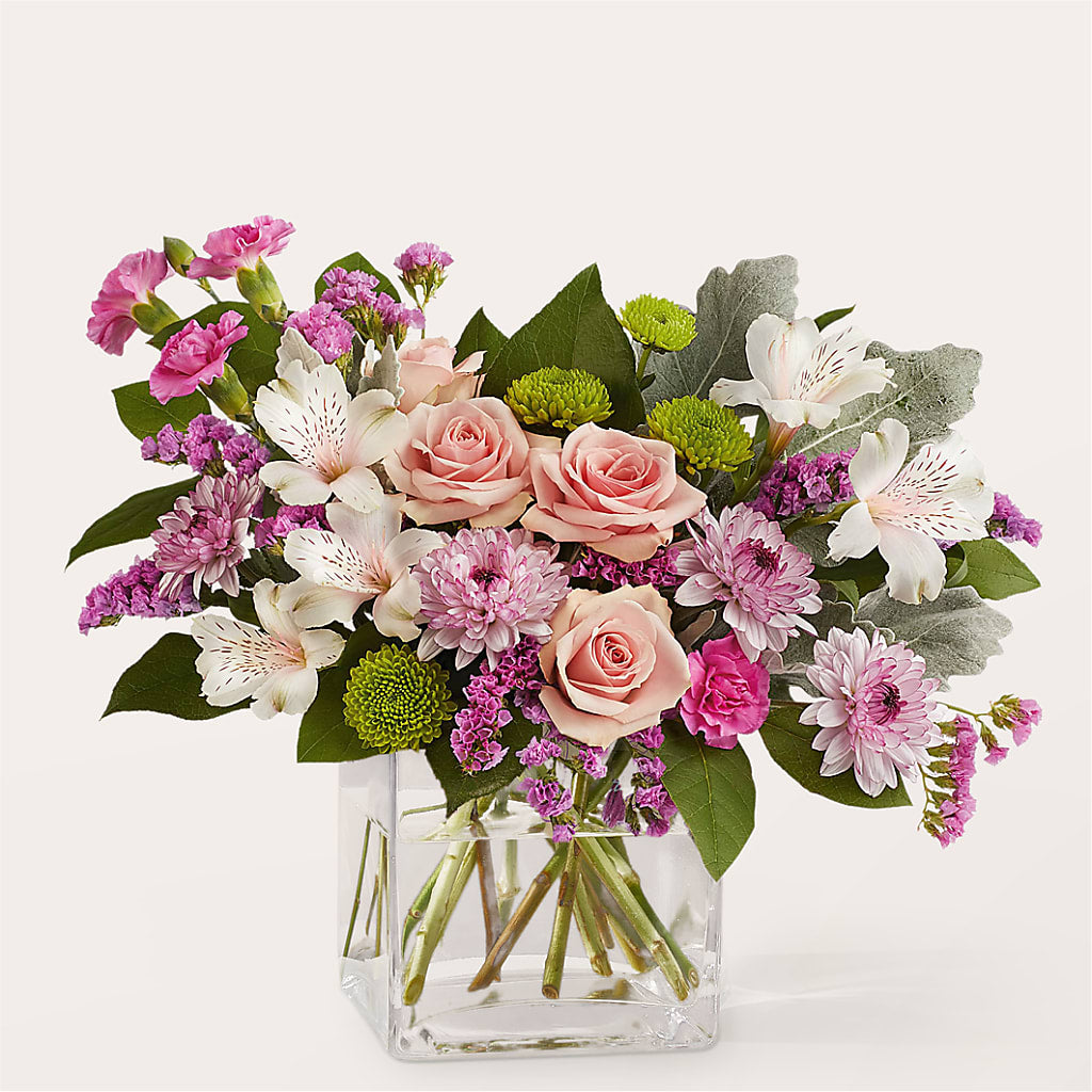 Pink Suede Bouquet – Guilles Flower Shop And Catering, San Jose CA