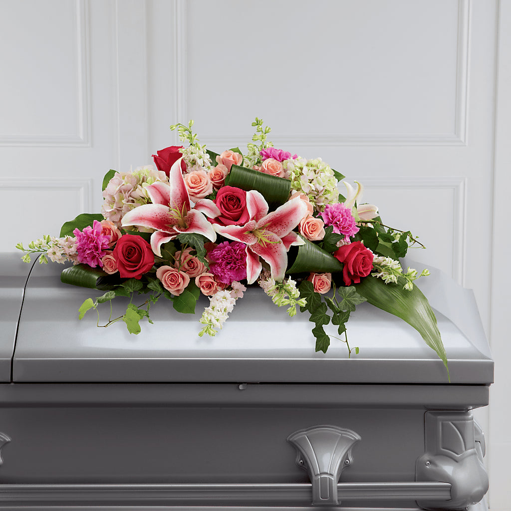 Splendid Grace Casket Spray – Guilles Flower Shop And Catering, San Jose CA