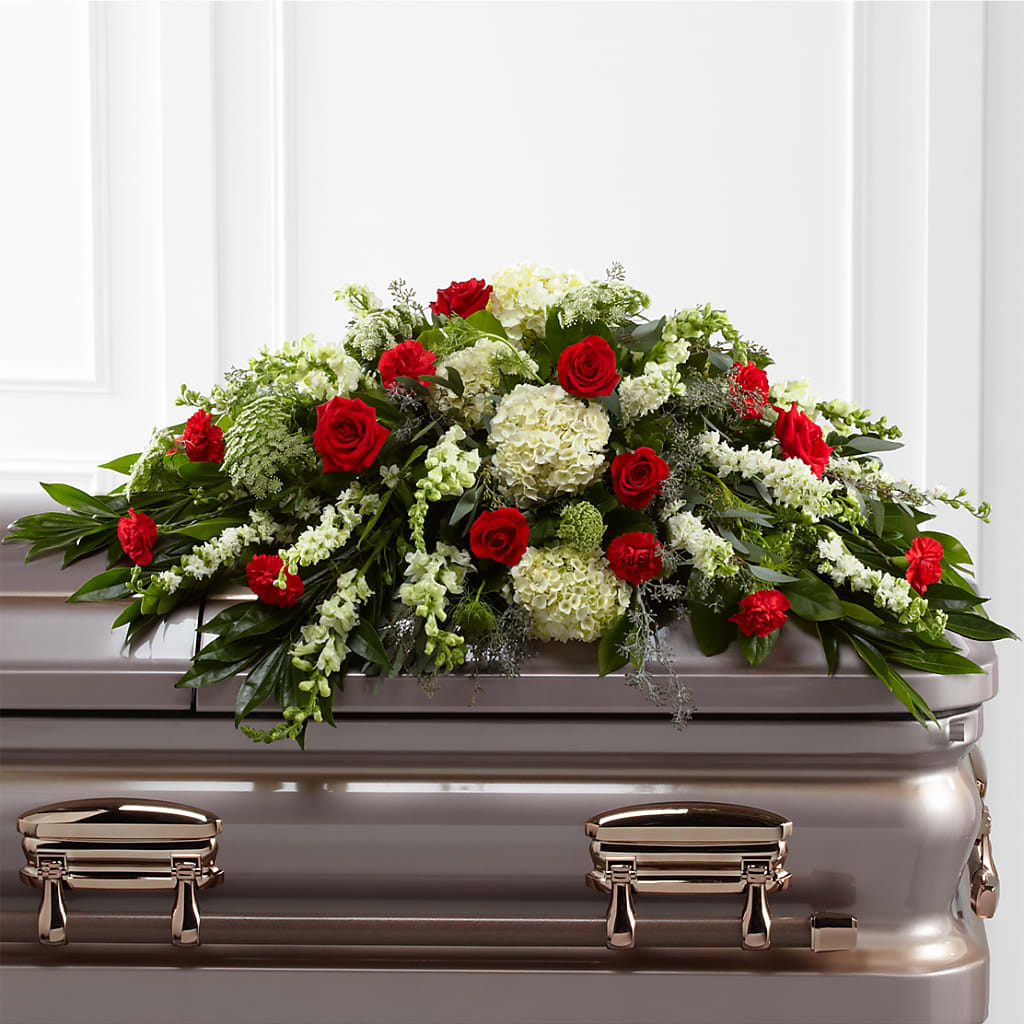Sincerity Casket Spray – Guilles Flower Shop And Catering, San Jose CA