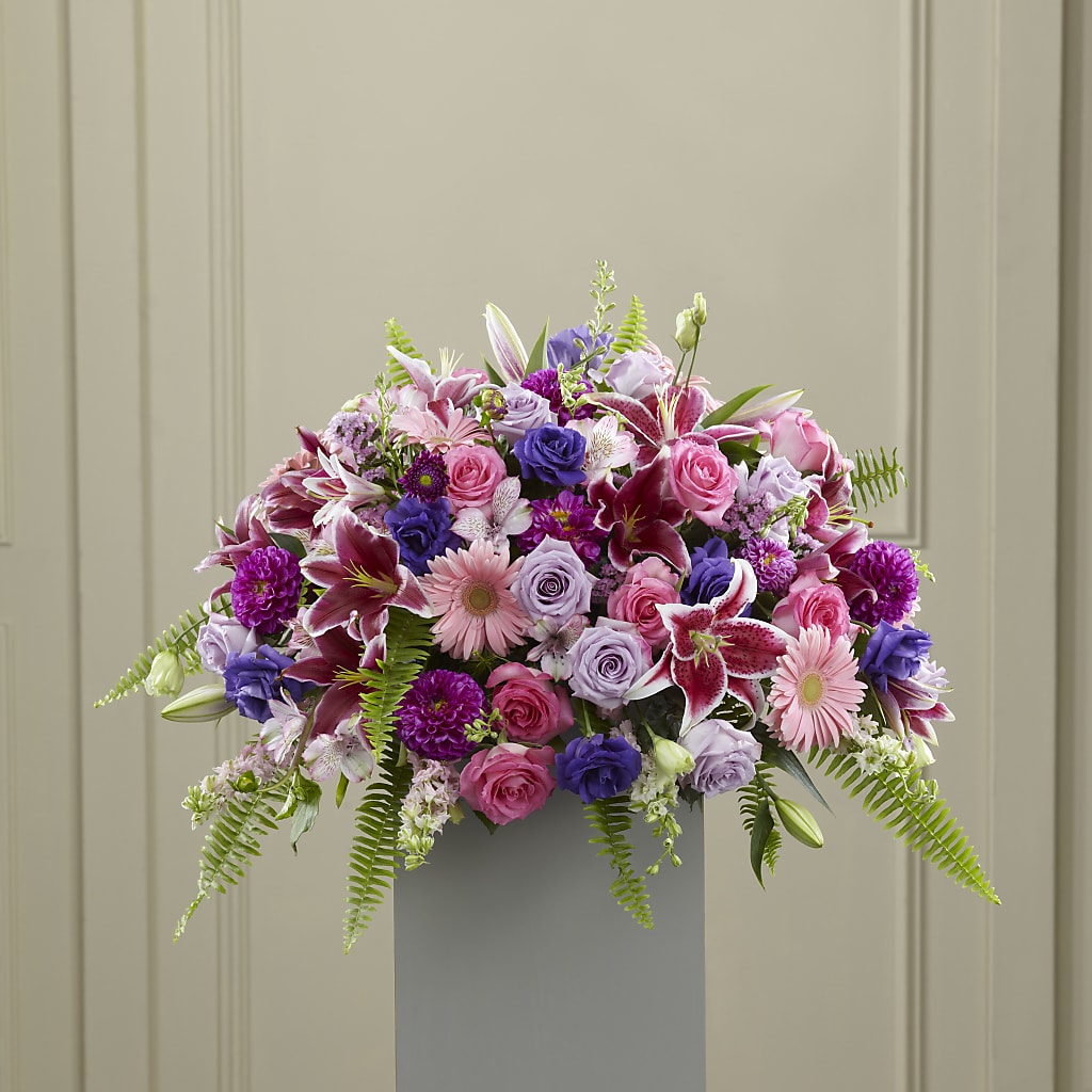 Fare Thee Well Pedestal – Guilles Flower Shop And Catering, San Jose CA