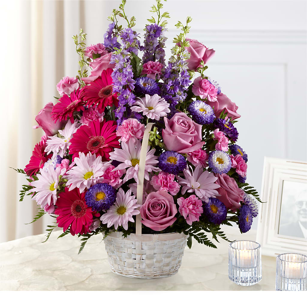 Pastel Peace Basket – Guilles Flower Shop And Catering, San Jose CA