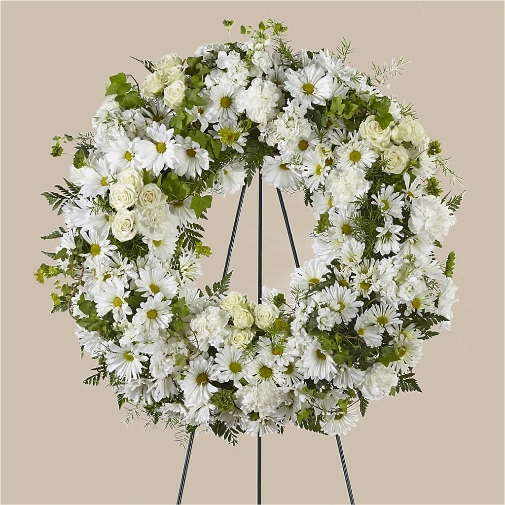 Faithful Wishes Wreath – Guilles Flower Shop And Catering, San Jose CA