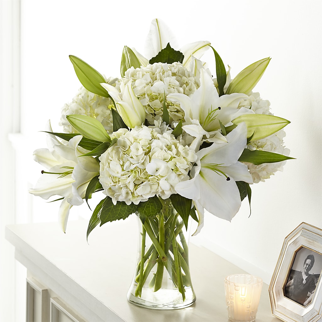 Compassionate Lily Bouquet – Guilles Flower Shop And Catering, San Jose CA