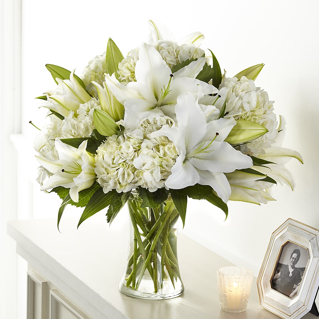 Compassionate Lily Bouquet – Guilles Flower Shop And Catering, San Jose CA