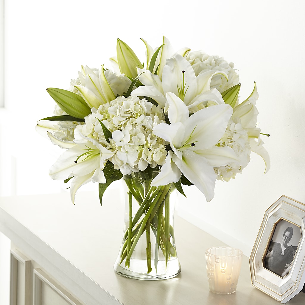Compassionate Lily Bouquet – Guilles Flower Shop And Catering, San Jose CA