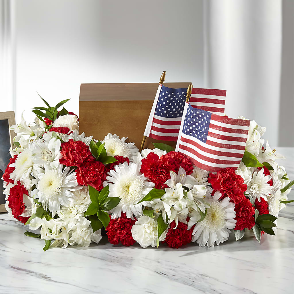 Spirit of Patriotism Cremation Adornment – Guilles Flower Shop And Catering, San Jose CA