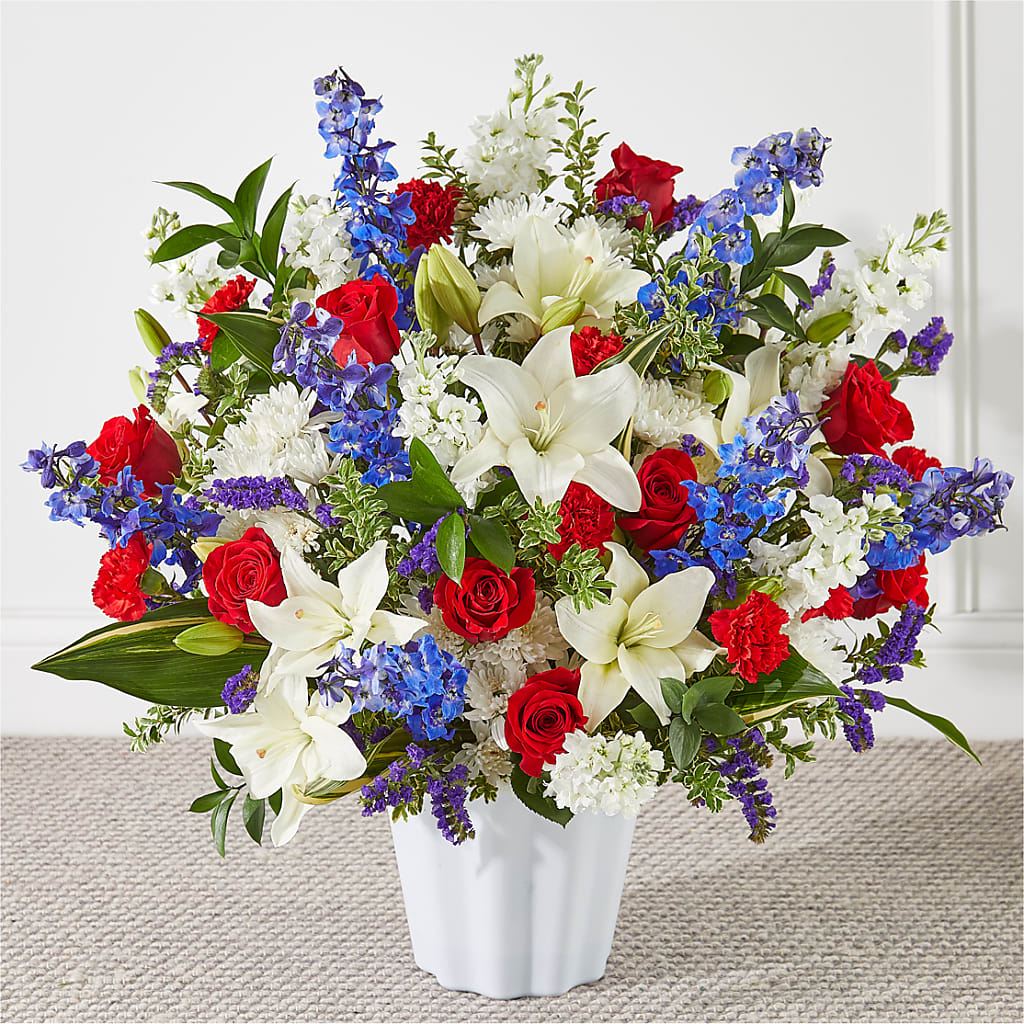 Consoled Floor Basket – Guilles Flower Shop And Catering, San Jose CA