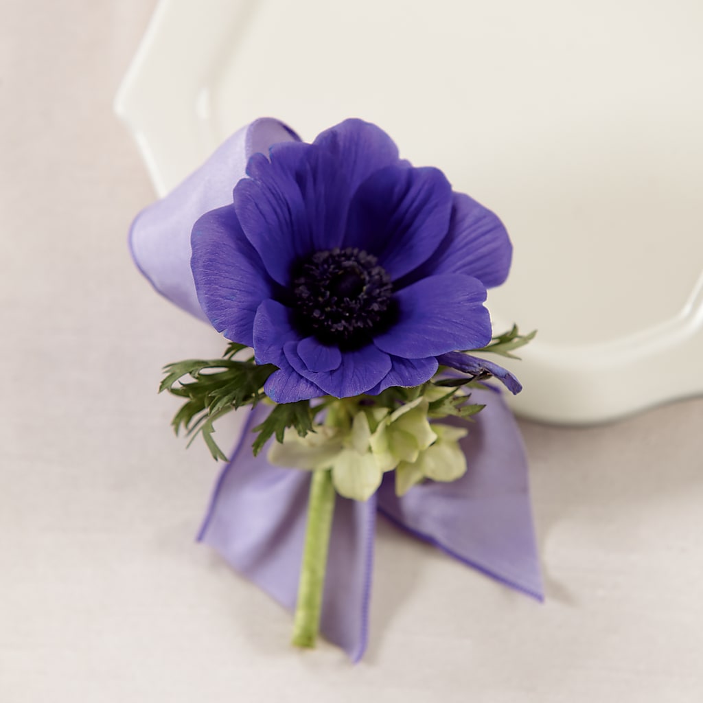 Purple Passion Boutonniere – Guilles Flower Shop And Catering, San Jose CA