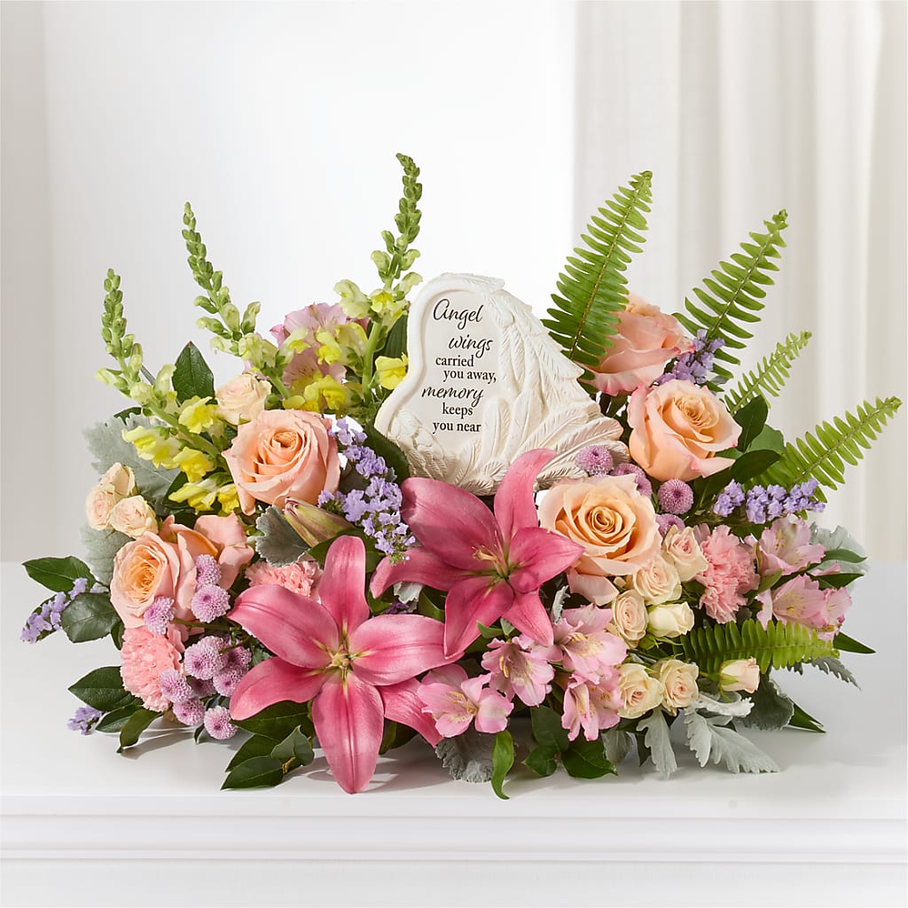 Gentle Light Arrangement –  Guilles Flower Shop And Catering, San Jose CA
