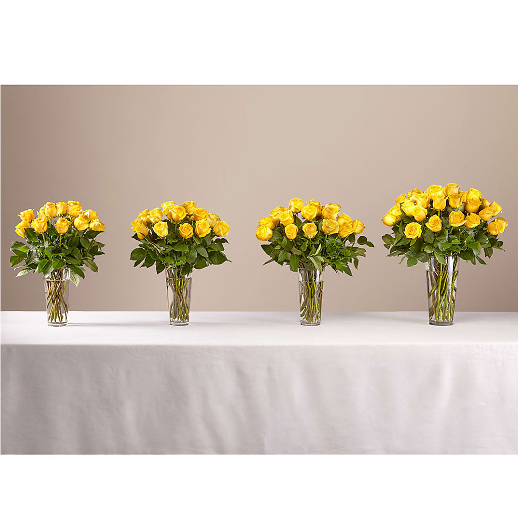 Long Stem Yellow Rose Bouquet –  Guilles Flower Shop And Catering, San Jose CA