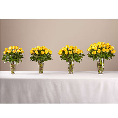 Long Stem Yellow Rose Bouquet –  Guilles Flower Shop And Catering, San Jose CA