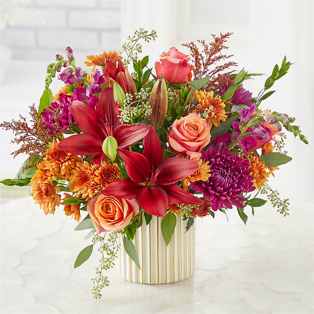 Burgundy Landscape Bouquet –  Guilles Flower Shop And Catering, San Jose CA
