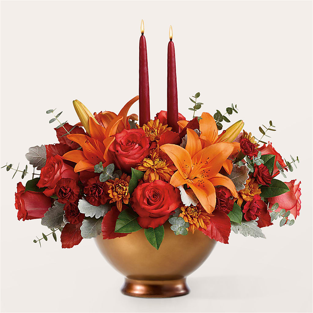 Fruits of Fall Centerpiece –  Guilles Flower Shop And Catering, San Jose CA