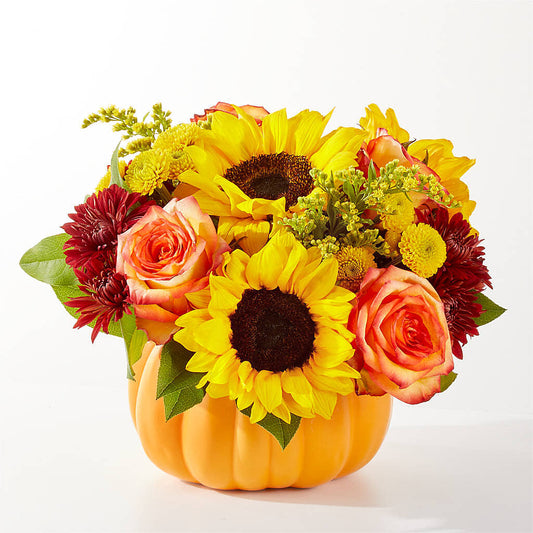 Golden Gourd Pumpkin Bouquet –  Guilles Flower Shop And Catering, San Jose CA