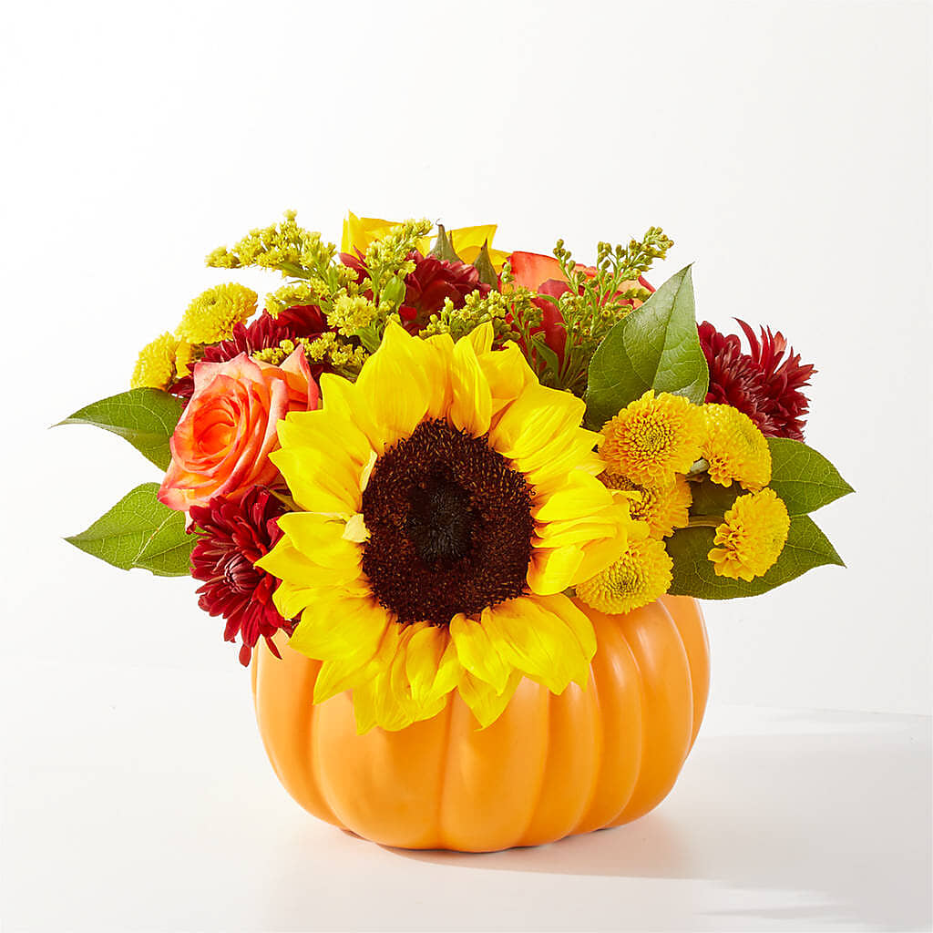 Golden Gourd Pumpkin Bouquet –  Guilles Flower Shop And Catering, San Jose CA