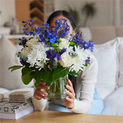 Cerulean Waves Bouquet –  Guilles Flower Shop And Catering, San Jose CA