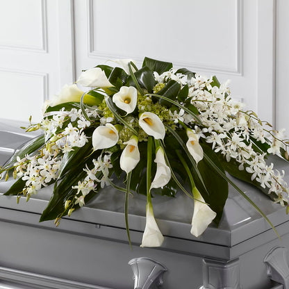 Angel Wings Casket Spray –  Guilles Flower Shop And Catering, San Jose CA