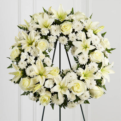 Treasured Tribute Wreath –  Guilles Flower Shop And Catering, San Jose CA