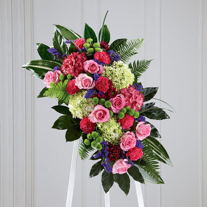 Refreshing Mix Standing Spray –  Guilles Flower Shop And Catering, San Jose CA