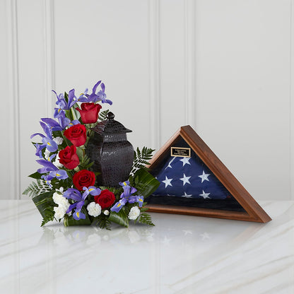 Patriotic Tribute Arrangement –  Guilles Flower Shop And Catering, San Jose CA