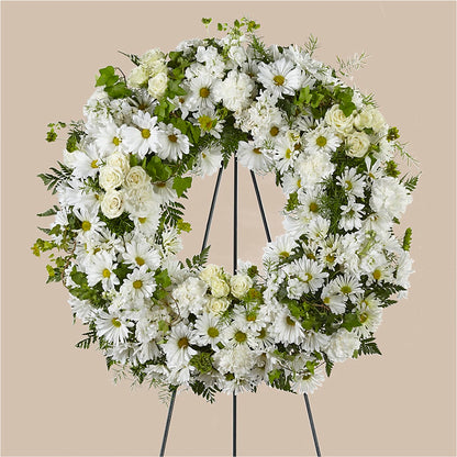 Faithful Wishes Wreath –  Guilles Flower Shop And Catering, San Jose CA