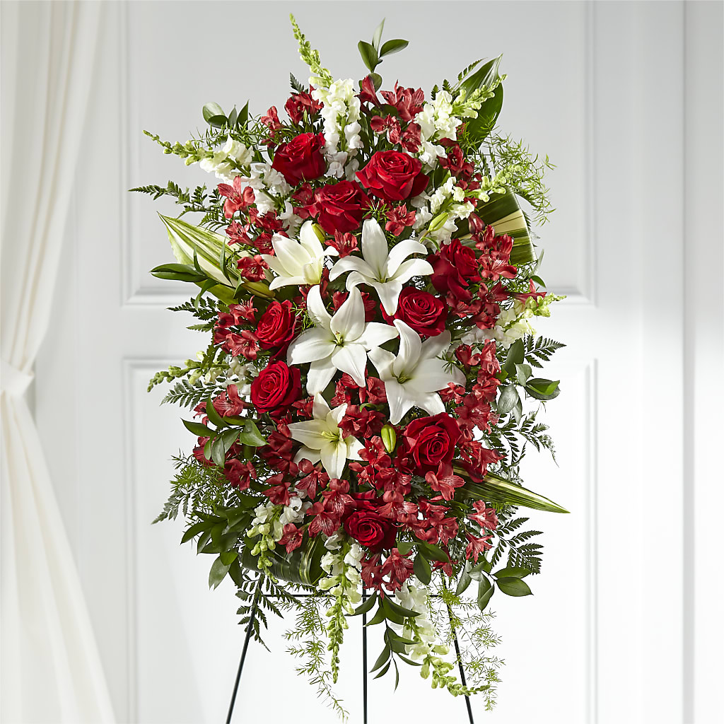 Everlasting Memory Standing Spray –  Guilles Flower Shop And Catering, San Jose CA