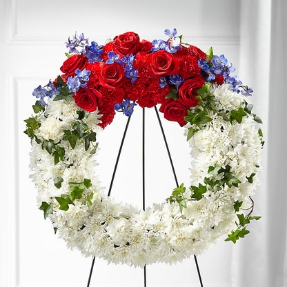 Patriotic Passion Wreath –  Guilles Flower Shop And Catering, San Jose CA