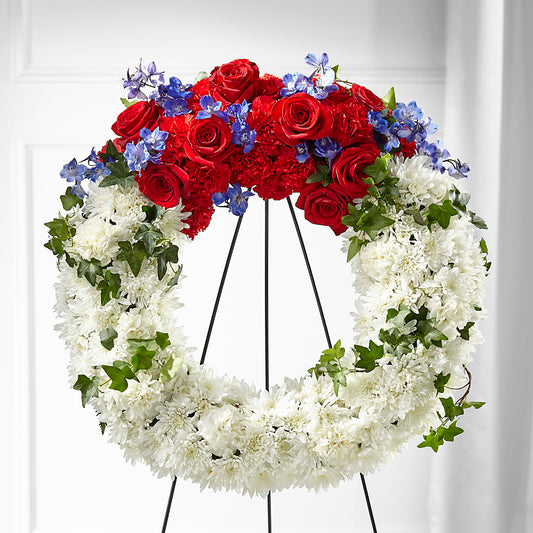 Patriotic Passion Wreath –  Guilles Flower Shop And Catering, San Jose CA