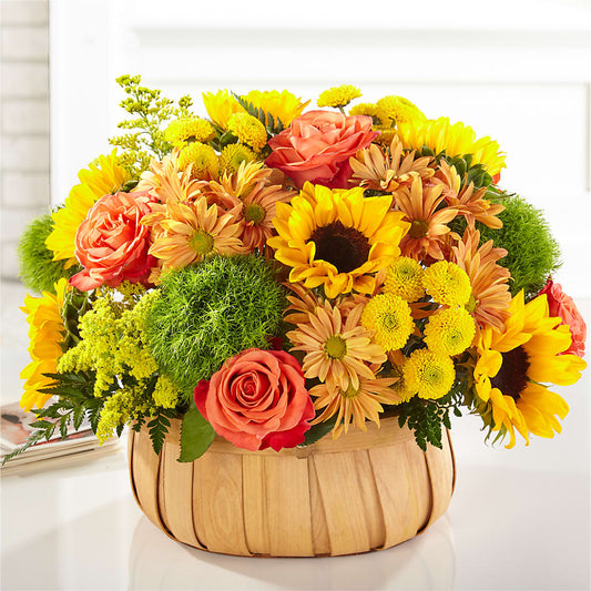 Harvest Sunflower Basket –  Guilles Flower Shop And Catering, San Jose CA