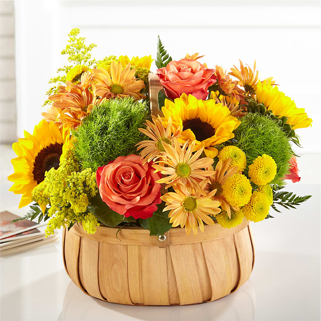 Harvest Sunflower Basket –  Guilles Flower Shop And Catering, San Jose CA
