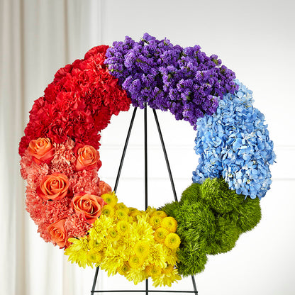 Circle of Love Wreath –  Guilles Flower Shop And Catering, San Jose CA