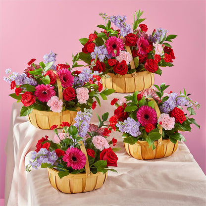Pink Picnic Basket –  Guilles Flower Shop And Catering, San Jose CA