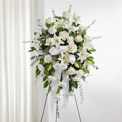 With Care Standing Spray –  Guilles Flower Shop And Catering, San Jose CA