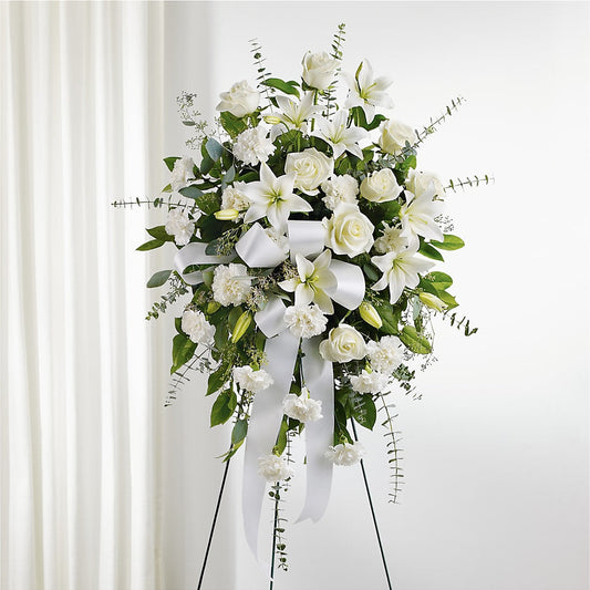 With Care Standing Spray –  Guilles Flower Shop And Catering, San Jose CA