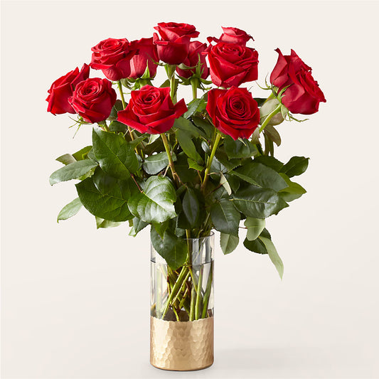 Classic Love Red Rose Bouquet –  Guilles Flower Shop And Catering, San Jose CA