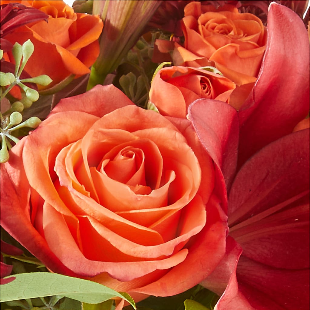 Crimson Leaves Bouquet –  Guilles Flower Shop And Catering, San Jose CA