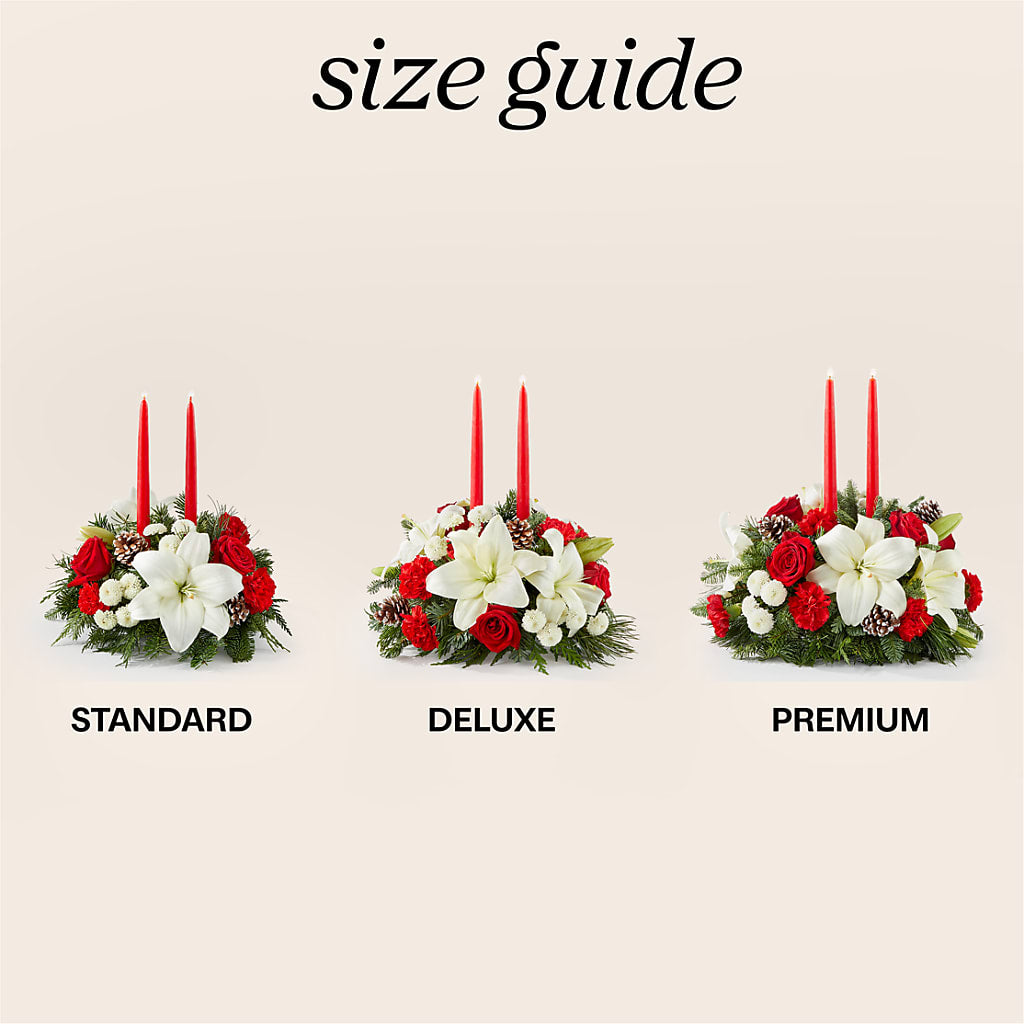 Seasonal Festivities Centerpiece –  Guilles Flower Shop And Catering, San Jose CA