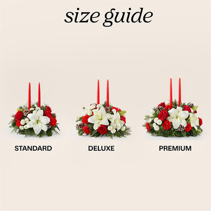 Seasonal Festivities Centerpiece –  Guilles Flower Shop And Catering, San Jose CA