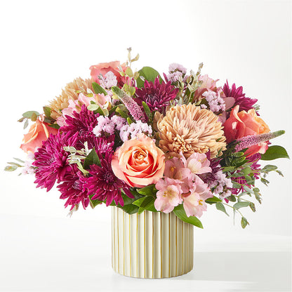 Berry Cobbler Bouquet with Ivory Vase –  Guilles Flower Shop And Catering, San Jose CA