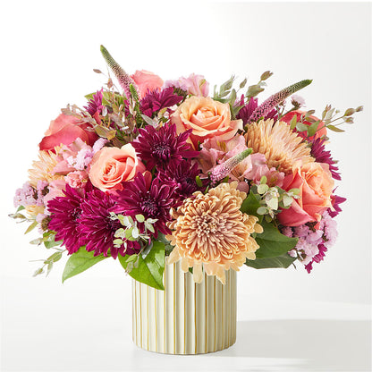 Berry Cobbler Bouquet with Ivory Vase –  Guilles Flower Shop And Catering, San Jose CA