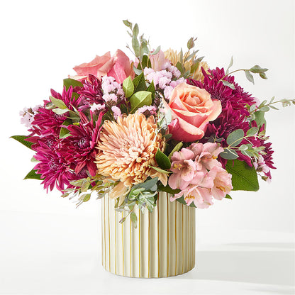 Berry Cobbler Bouquet with Ivory Vase –  Guilles Flower Shop And Catering, San Jose CA