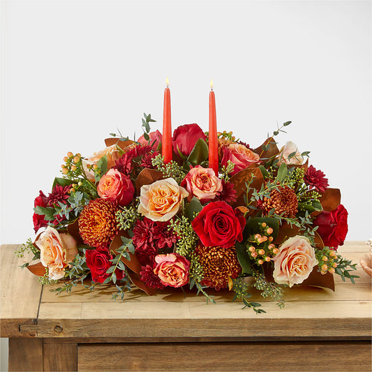 Gather Near Centerpiece –  Guilles Flower Shop And Catering, San Jose CA