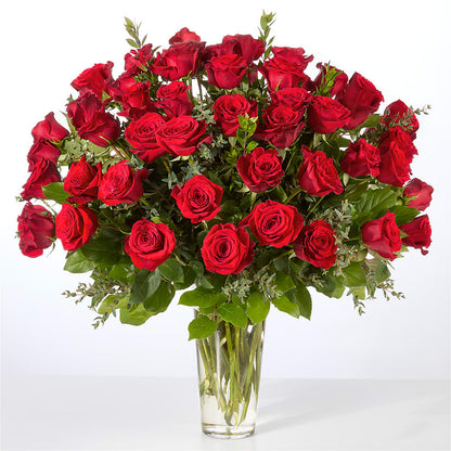Forever Yours Fifty Stem Red Rose Bouquet –  Guilles Flower Shop And Catering, San Jose CA